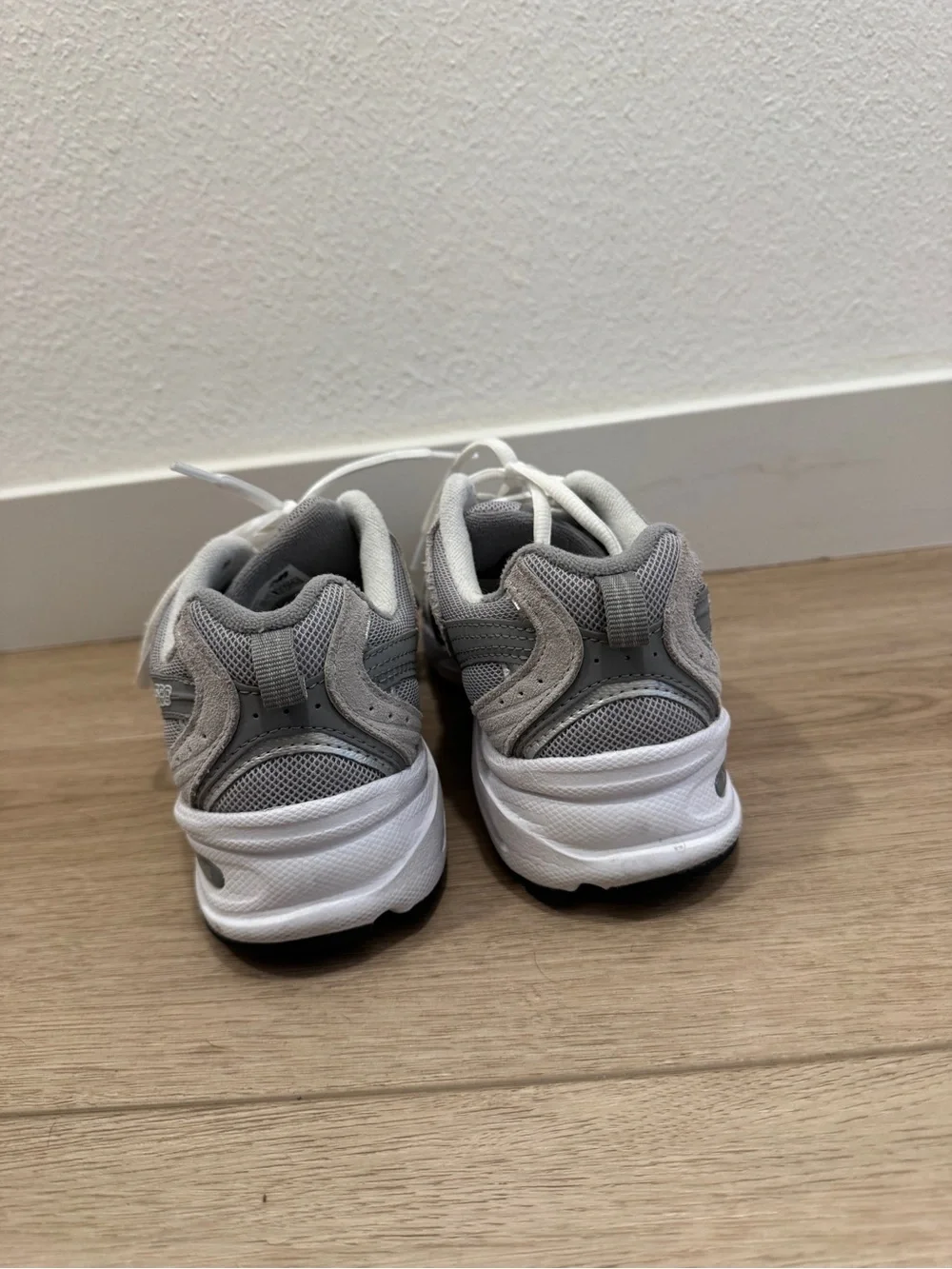 New Balance 530 Gray and White Sneakers